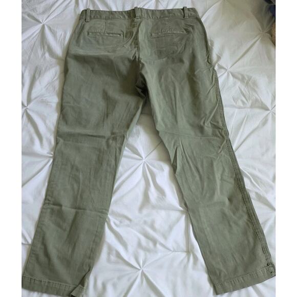 Quince Women’s Organic Cotton Twill Pant Olive Green 31 Straight Cropped Stretch - Picture 8 of 12